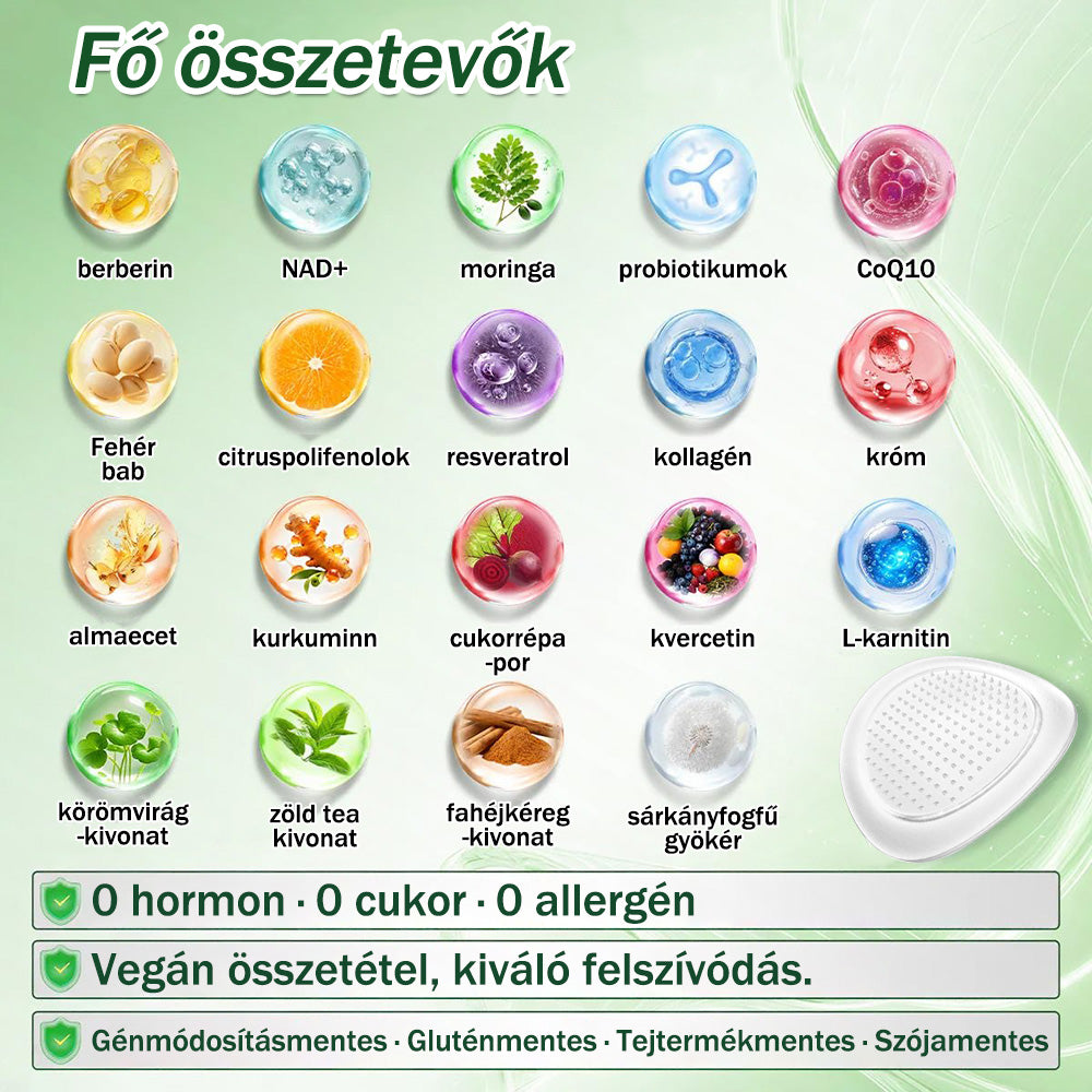 🇭🇺🎁 Az Európai Unió és Magyarország hatályos jogszabályainak megfelelően | 🧑‍⚕️ GFOUK® Moringa · Berberin × NAD+ 10 az 1-ben Fejlett Nanomikrotűs Tapasz | Tudományosan megalapozott | 10 az 1-ben formula | Látható eredmények 7 nap alatt ✅