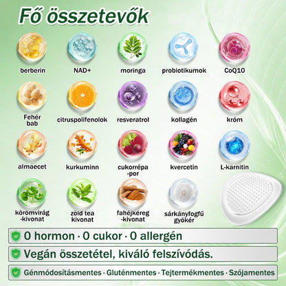🇭🇺🎁 Az Európai Unió és Magyarország hatályos jogszabályainak megfelelően | 🧑‍⚕️ GFOUK® Moringa · Berberin × NAD+ 10 az 1-ben Fejlett Nanomikrotűs Tapasz | Tudományosan megalapozott | 10 az 1-ben formula | Látható eredmények 7 nap alatt ✅